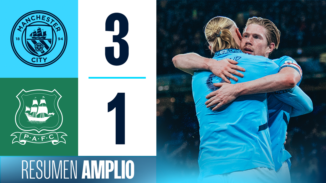 City 3-1 Plymouth Argyle: resumen amplio