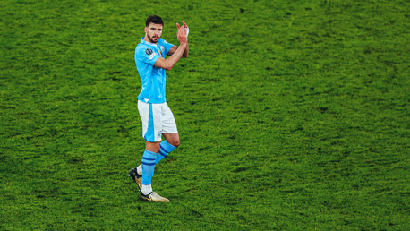 DIAS: Applauds the fans.