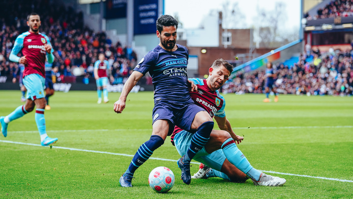 SILKY ILKAY: Gundogan retains possession.
