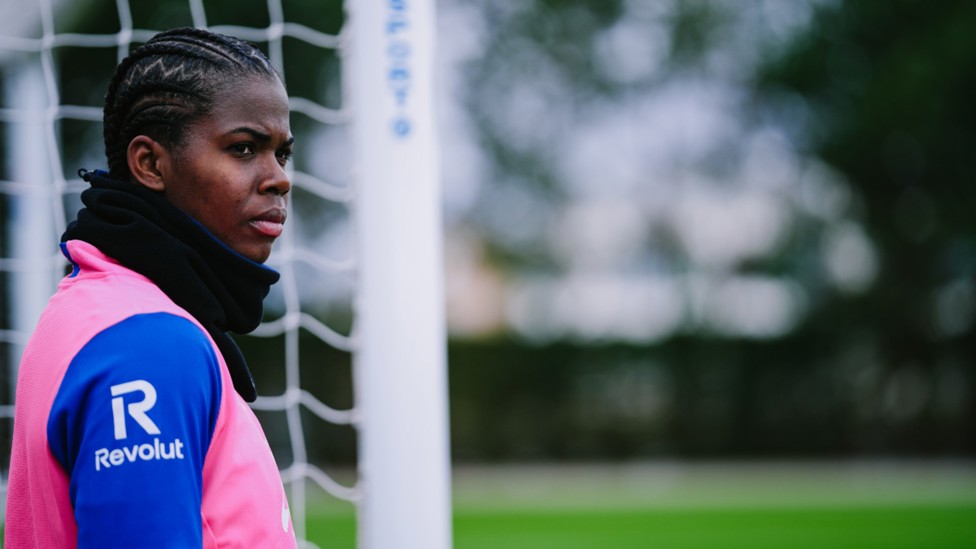 VISION ON: Khadija 'Bunny' Shaw was a study in focus.