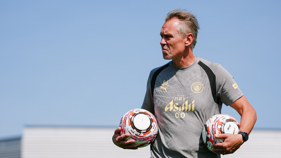 THE BOSS  : Jeglertz keep an eye on proceedings.