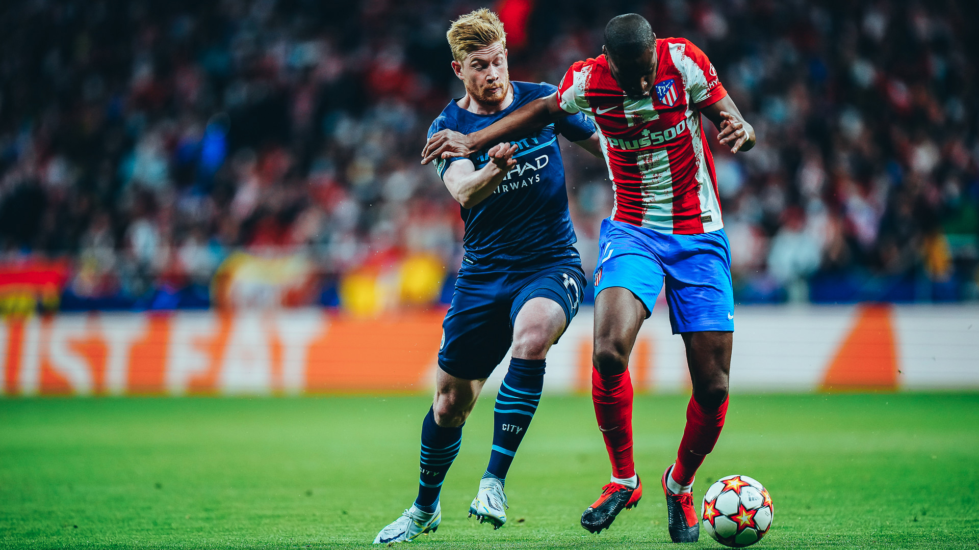ACTION MAN: Kevin De Bruyne drives forward