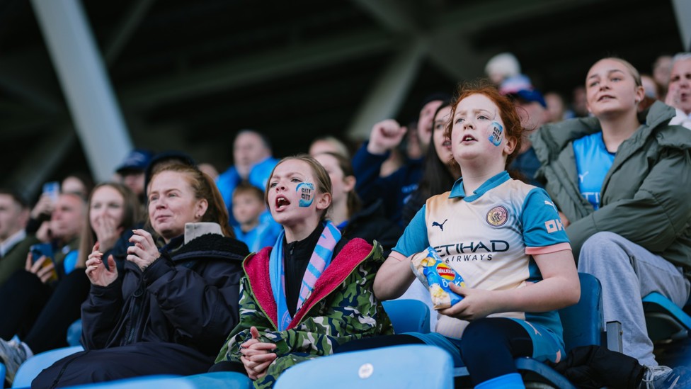 BACKING THE BLUES: The City faithful cheering us on from the stands