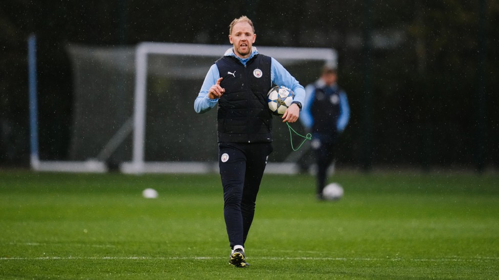 THE BOSS: Ben Wilkinson during today's training session
