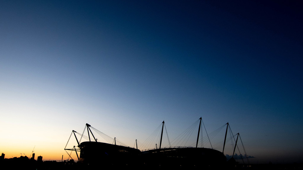 Etihad stadium at night