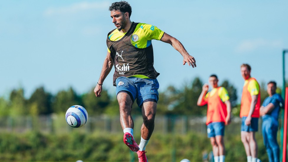 WORKING HARD : Omar Marmoush working up a sweat.