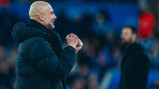 THE BOSS: Celebrates on the touchline.