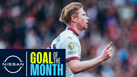 De Bruyne wins Nissan Goal of the Month award for April
