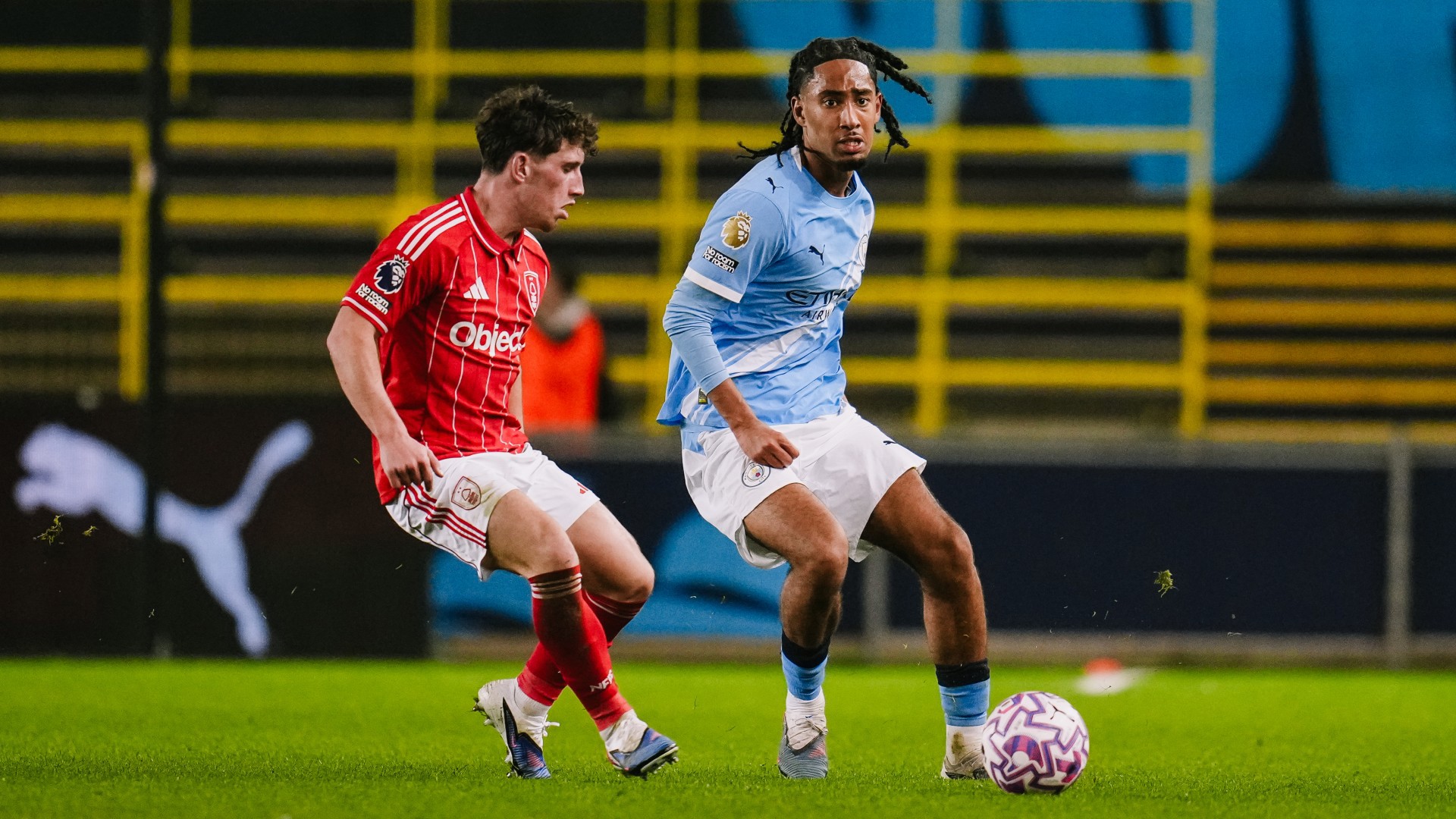 STRONG AT THE BACK : Kaden Braithwaite helps City maintain a clean sheet.