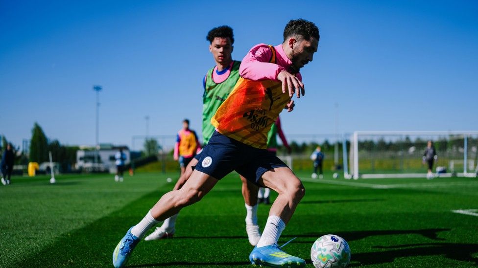 MORE CHERKI: As our French playmaker goes past Nico O'Reiilly