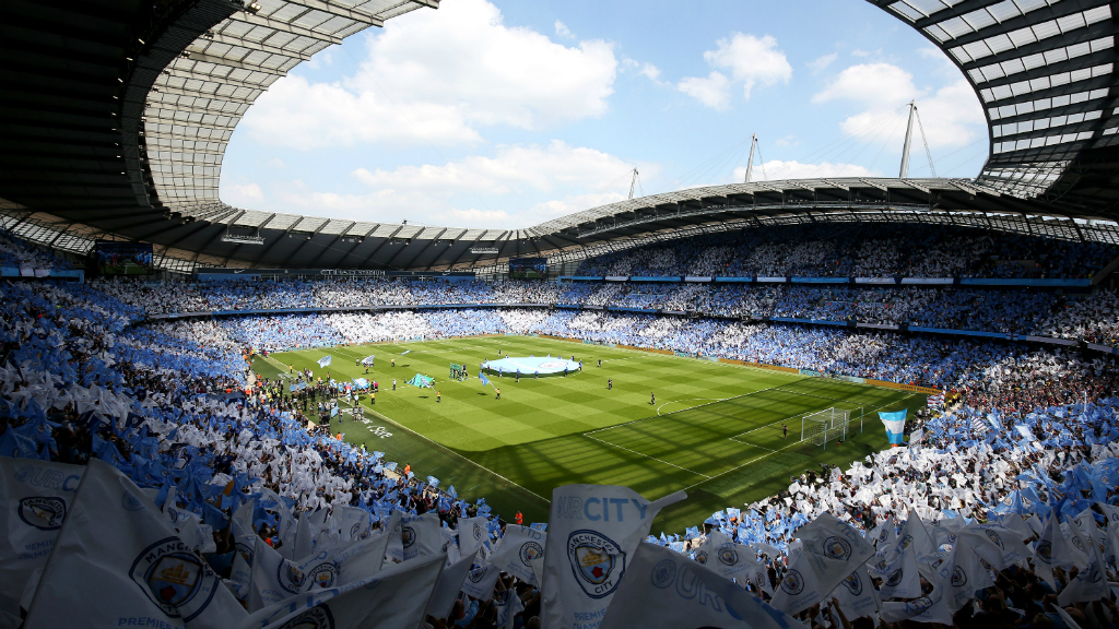 HOME, SWEET HOME: The Etihad Stadium - a sea of blue and white