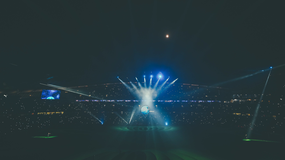 BLUE MOON RISING : The scene before our recent night clash with Chelsea
