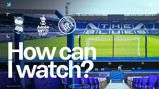 Football match promo image featuring Birmingham City vs Manchester City in the Adobe WFA Cup. The stadium seats are visible, with the match date on Monday, April 6, 2026, and kick-off at 17:00 UK time.