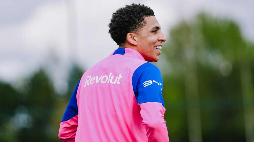 GOOD VIBES : Rico Lewis is enjoying the session. 