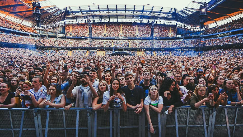 FULL HOUSE: A packed Etihad during Ed Sheeran's 2018 shows