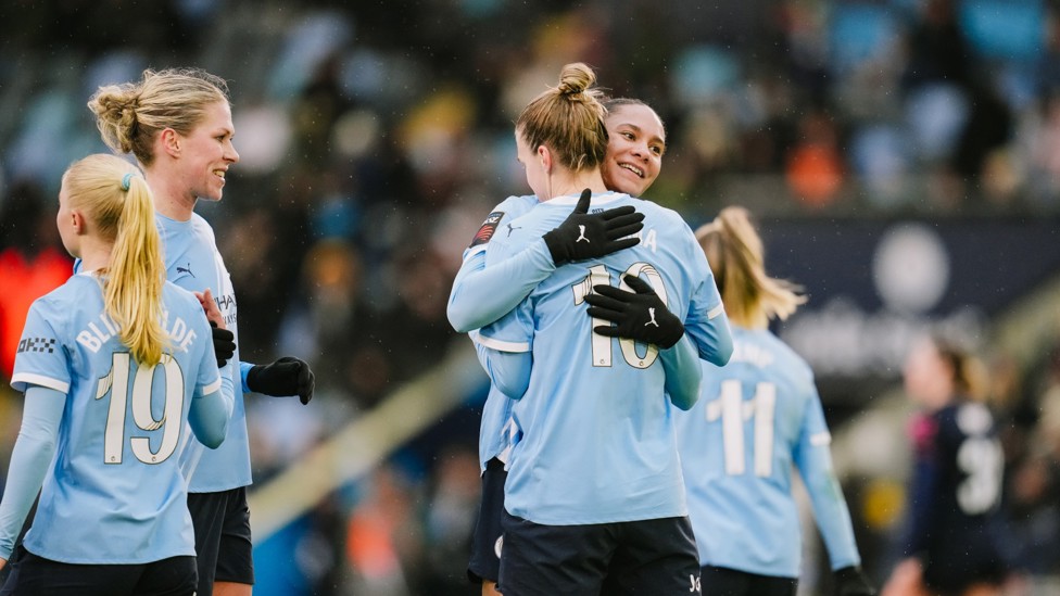 CITY 2-0 EVERTON : Goals from Kerolin and Miedema either side of half-time complete a professional display at the Joie