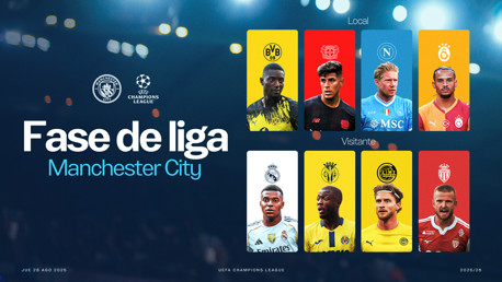 El City descubre los ocho rivales en la fase de liga de la Champions League 2025/26