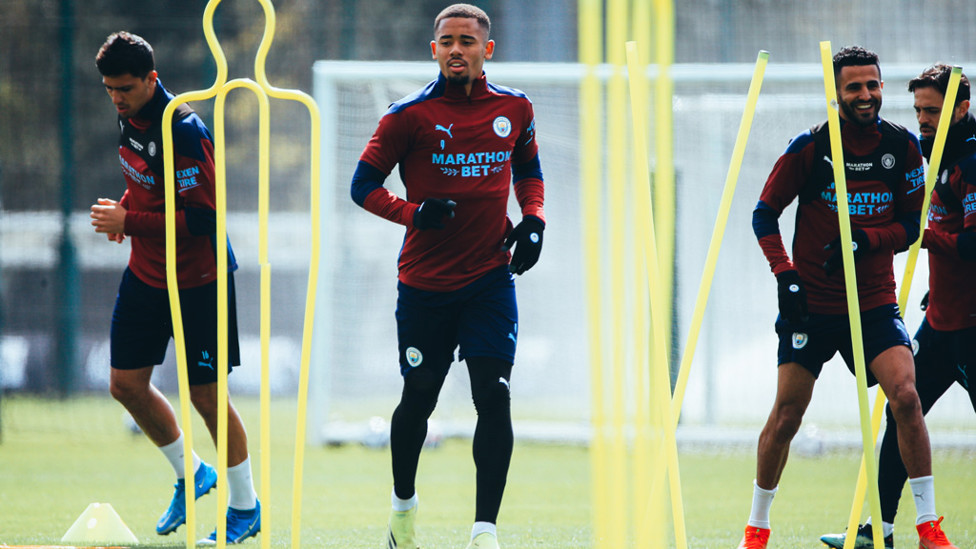 SQUAD GOALS: The lads get ready for Leeds