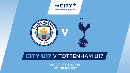 Watch City v Spurs in the Premier League Under-17 Cup final live on CITY+