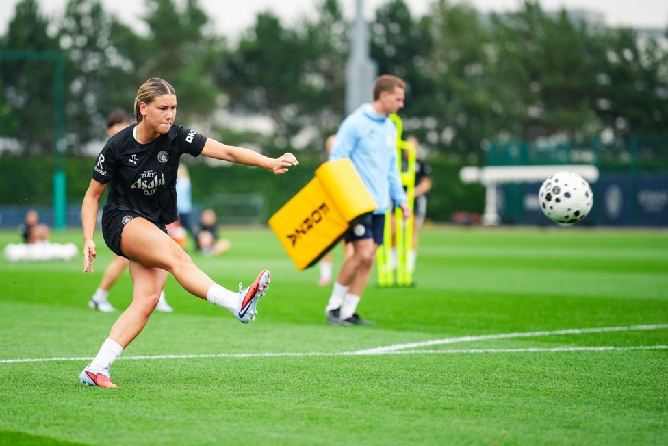 FULL FOCUS: Poppy Pritchard during Thursday's session