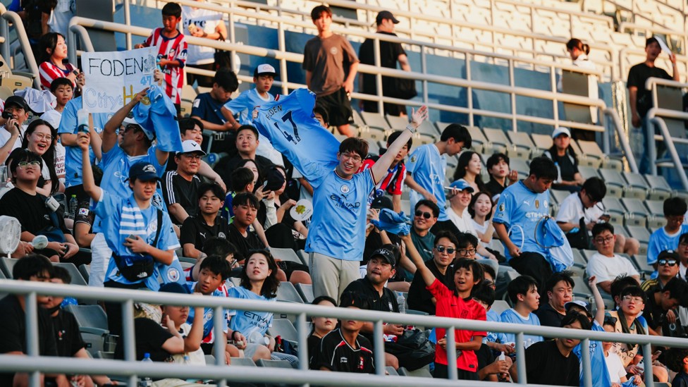 THE BLUES: The City fans showing their support