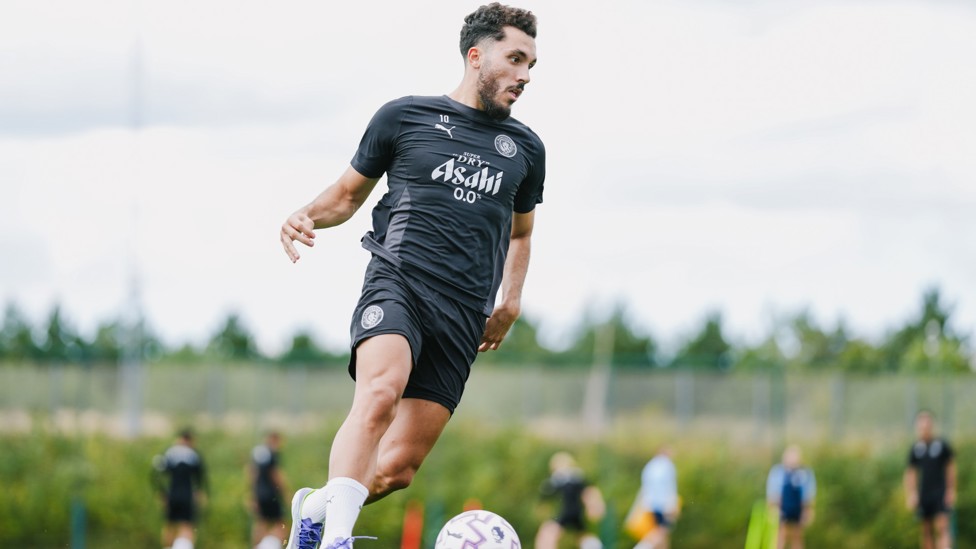 ON THE BALL  : Rayan Cherki has the ball under his spell. 