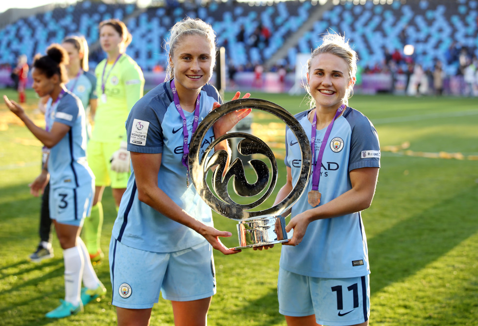 SEEING DOUBLE : Houghton with our second Conti Cup trophy in 2016.