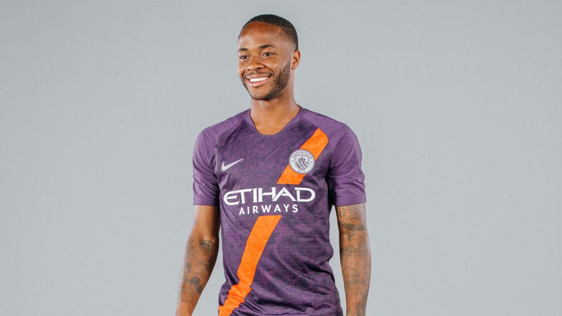 WING COMMAND: Raheem Sterling dons City's new third kit
