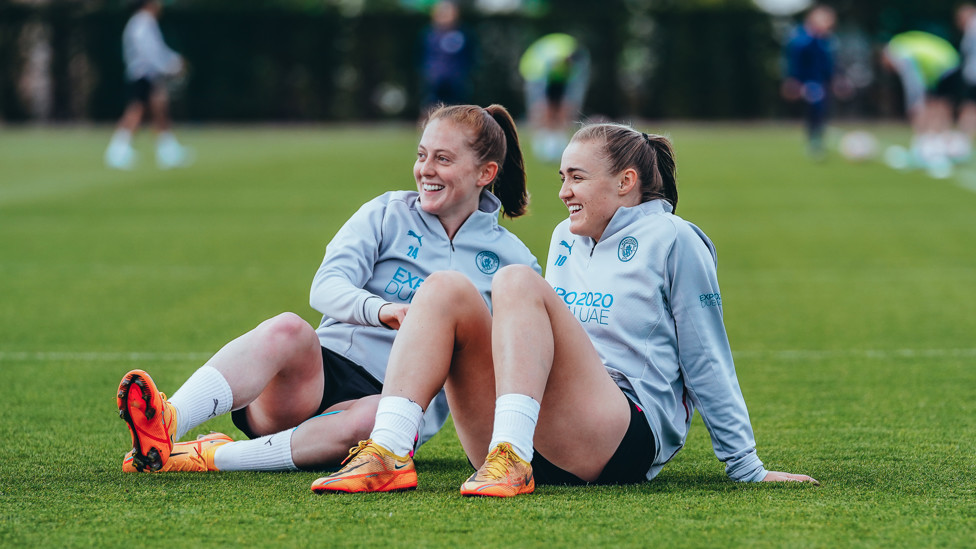 MISCHIEF MAKERS : Mavericks Keira Walsh and Georgia Stanway are always up to something!