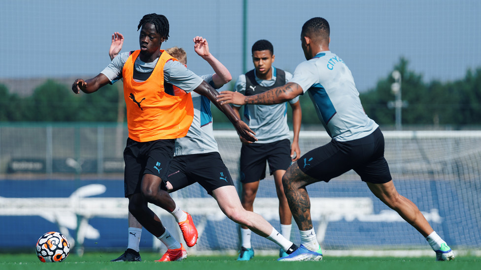 ACTION STATIONS: Darko Gyabi was another of our promising youngsters taking part in Tuesday's session
