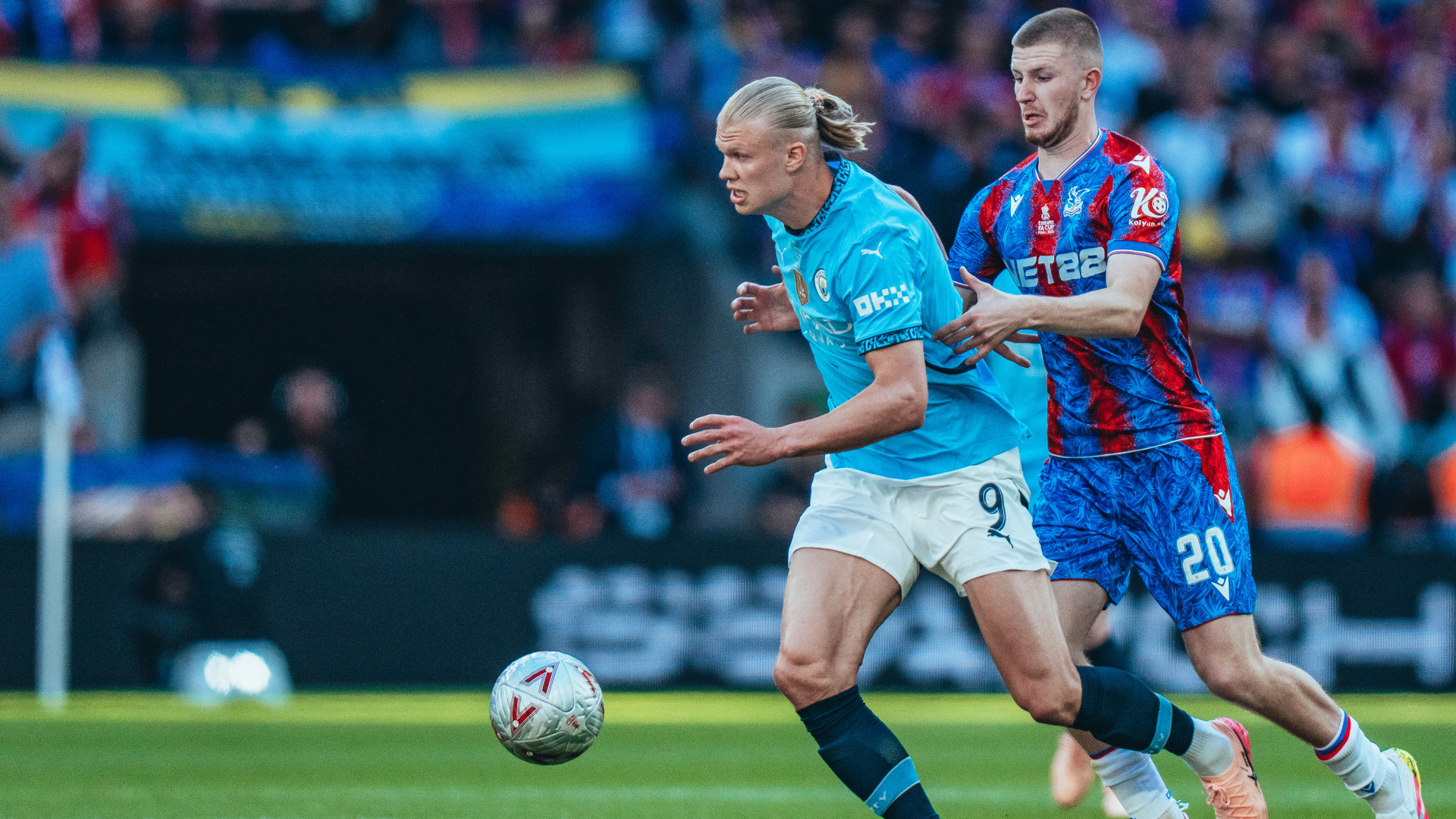 POWER PLAY: Erling Haaland in the thick of things.