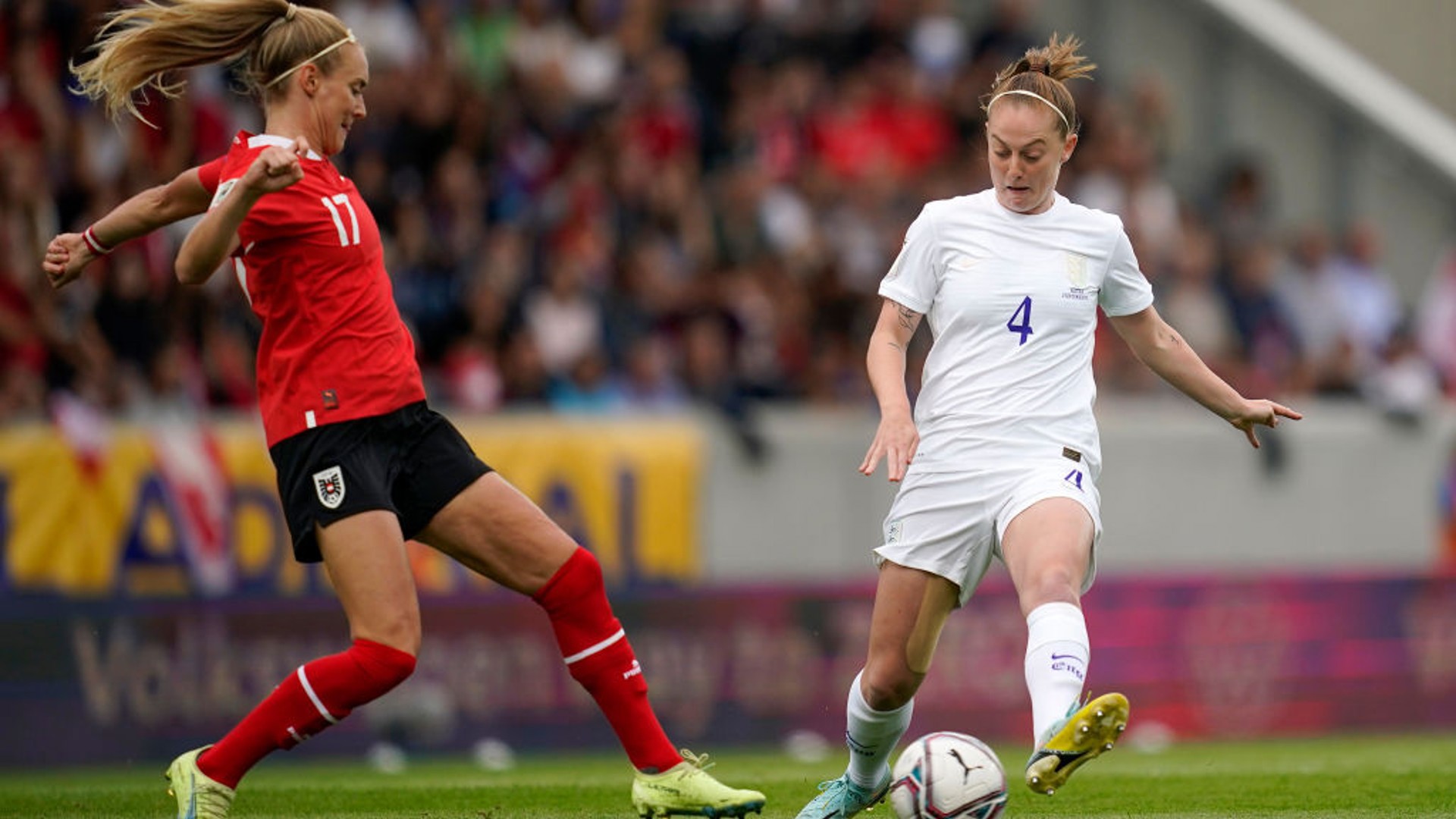 PASS MASTER: Kiera Walsh in the thick of the action