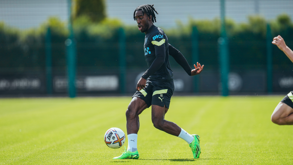 JUST JOSHUA : Wilson-Esbrand takes centre stage with the ball at his feet