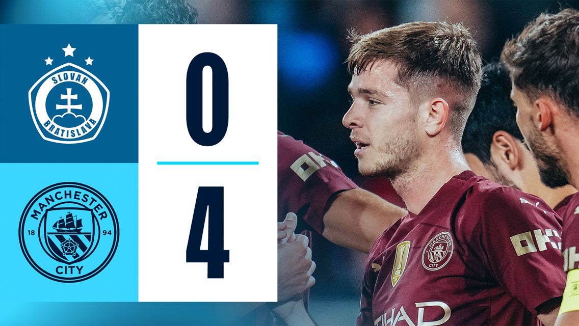 Slovan Bratislava 0-4 City: Melhores Momentos