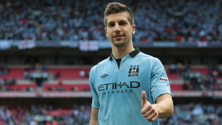 FOND MEMORIES: Matija Nastasic will face his former club when City lock horns with Schalke in the Champions League last 16
