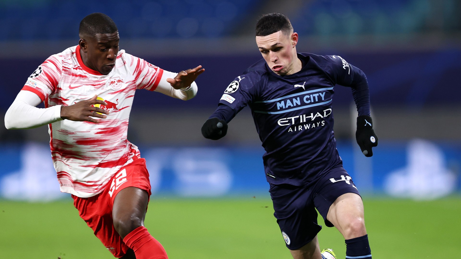 ACTION MAN: Phil Foden  in the thick of things