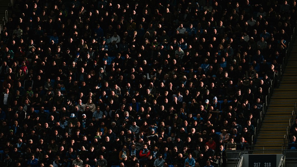 Crowded house : The fans at the Etihad