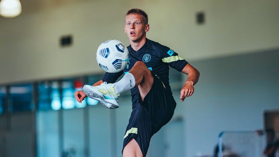 CLOSE CONTROL : Oleksandr Zinchenko keeps the ball in the air