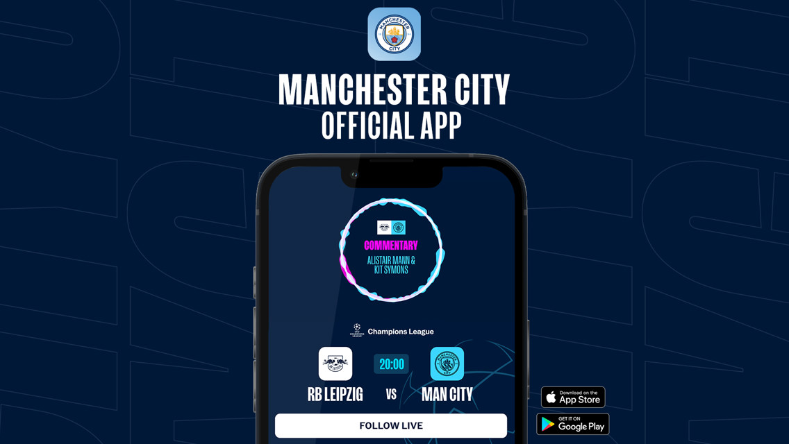 How to follow RB Leipzig v City on our official app 