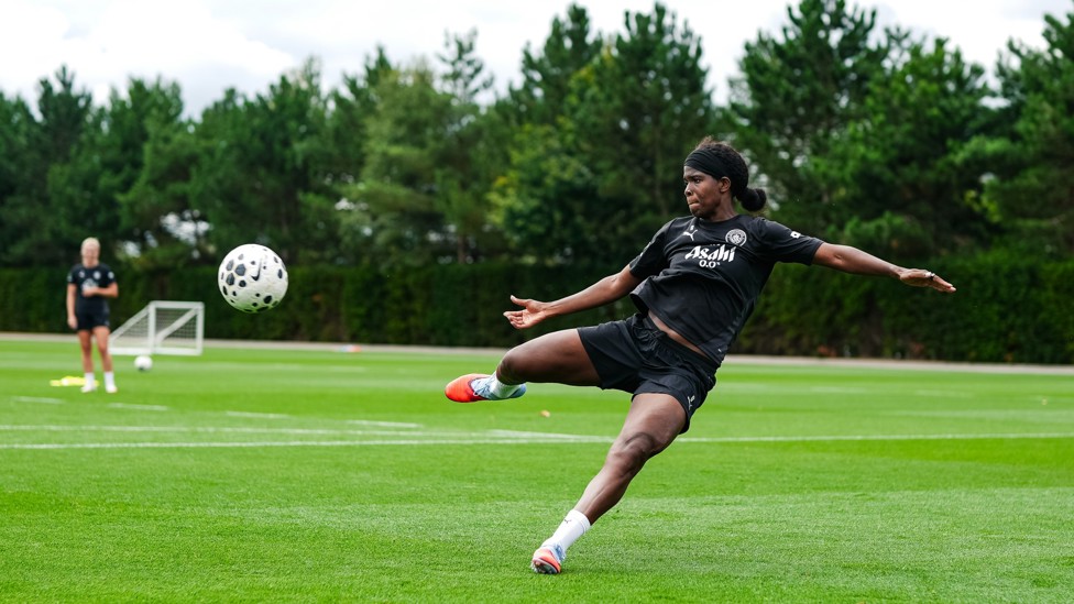 LOOK OUT : Bunny about to strike a fierce shot