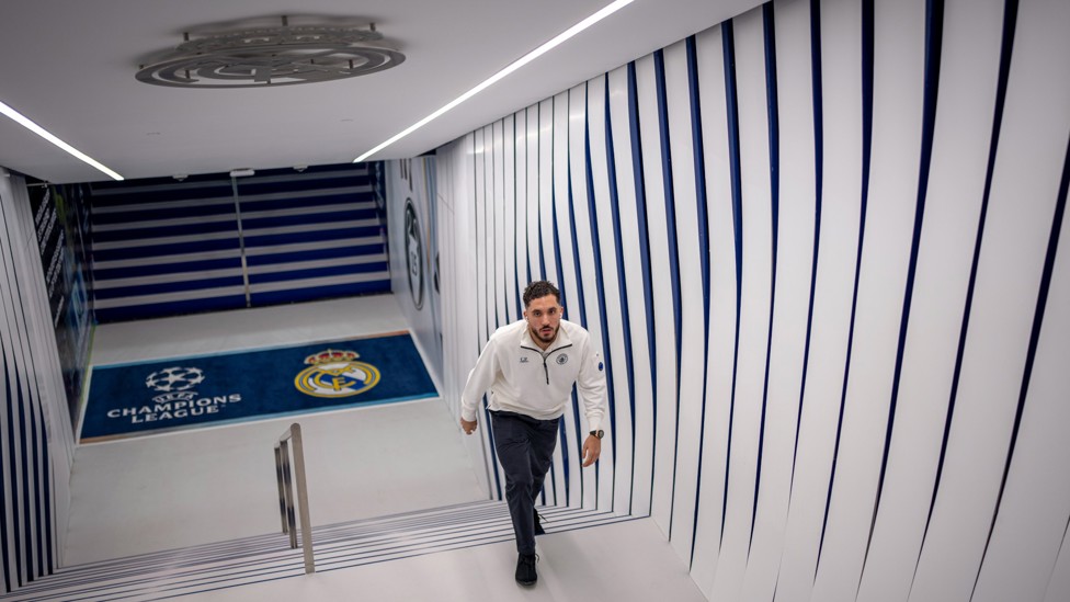 READY RAYAN : Makes his way to the away dressing room.