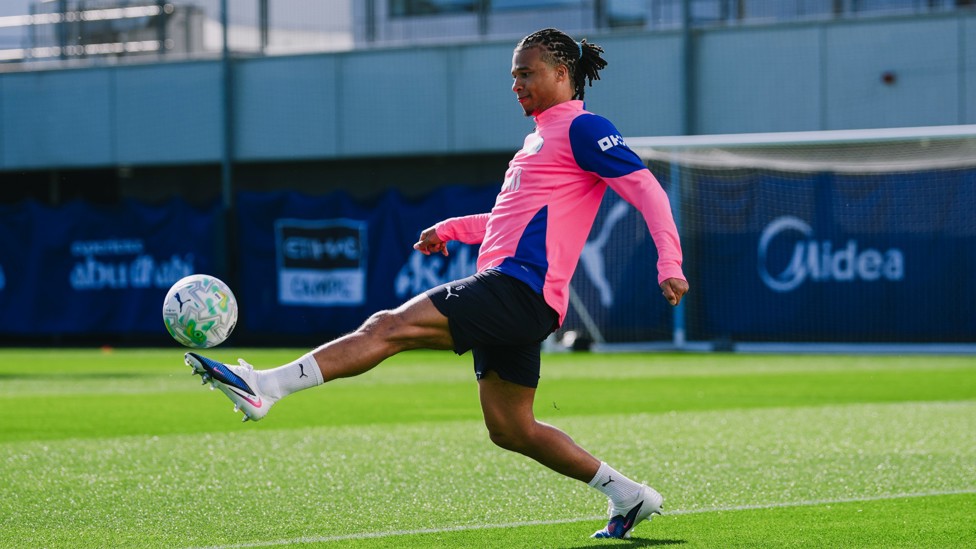 STRETCHING FOR IT: Nathan Ake ready to cushion the ball 