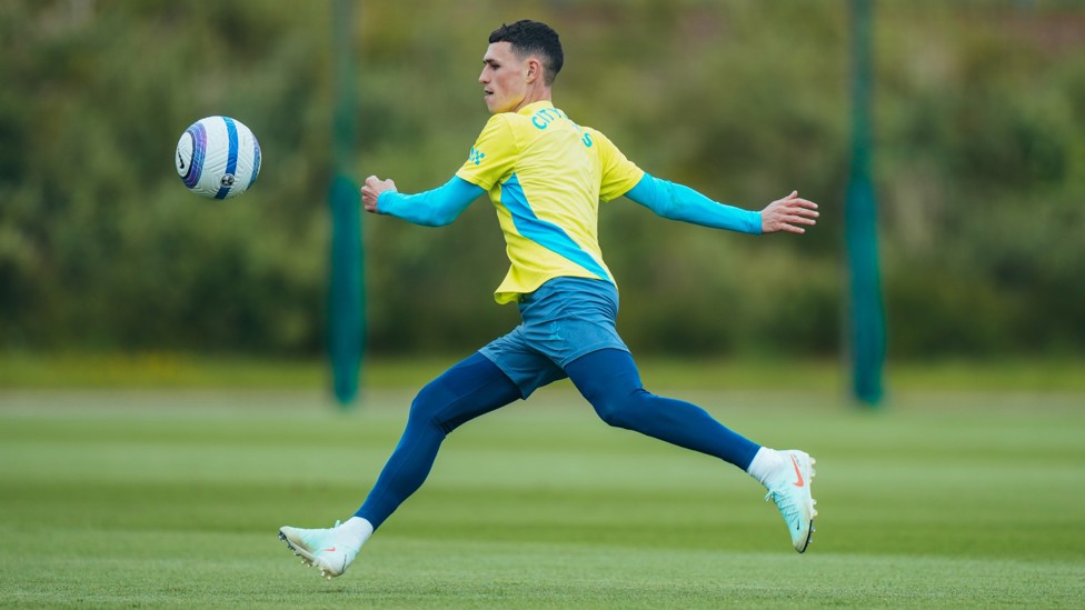 TALENTED TECHNICIAN : Phil Foden showcasing his terrific talents in training