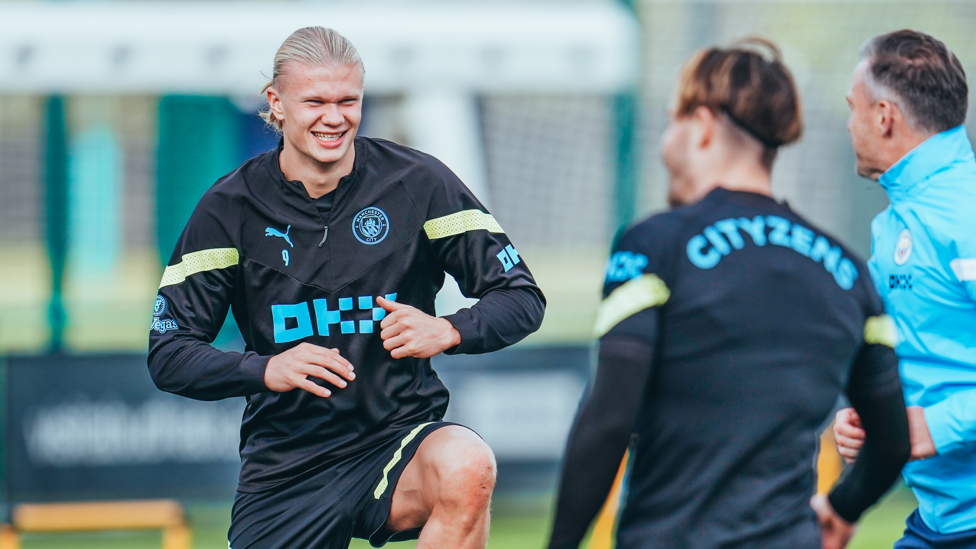 Erling and Jack share a joke
