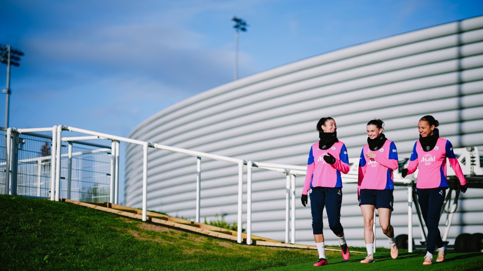 STEPPING OUT : Heading towards the pitch...