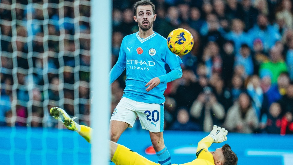 FIVE STAR : Bernardo dinks in a sublime fifth.