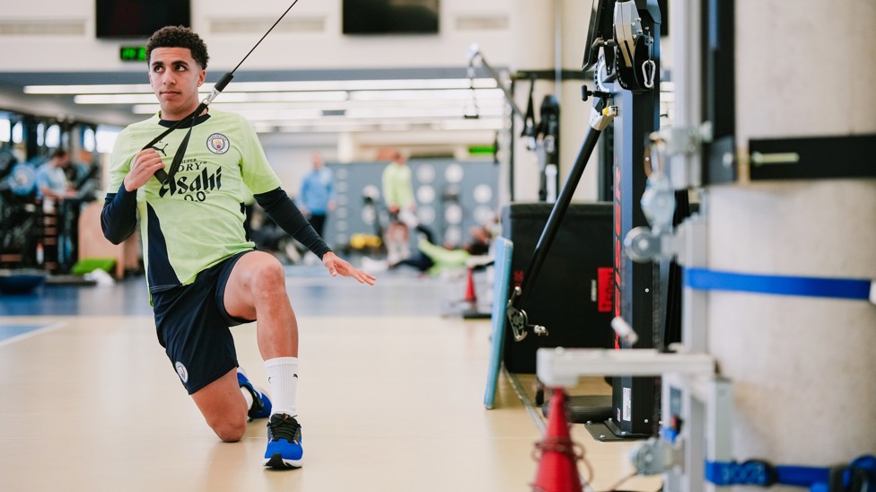 RICO: A spot of gym work for our young star