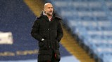 THE BOSS: Pep watches on from the touchline