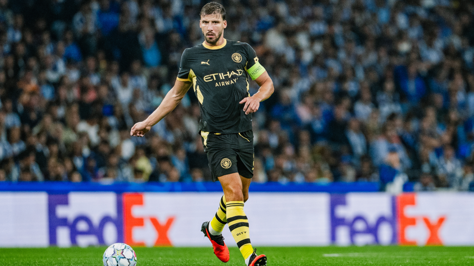 SKIPPER : Dias plays out from the back.