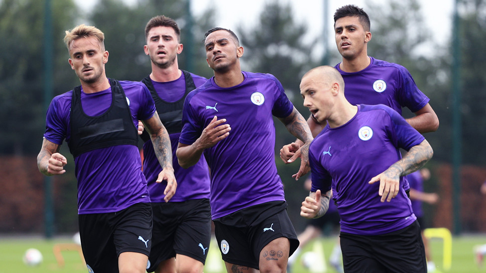 LEAN TO IT : New signing Angelino, Aleix Garcia, Aymeric Laporte, Danilo and Rodri turn up the heat